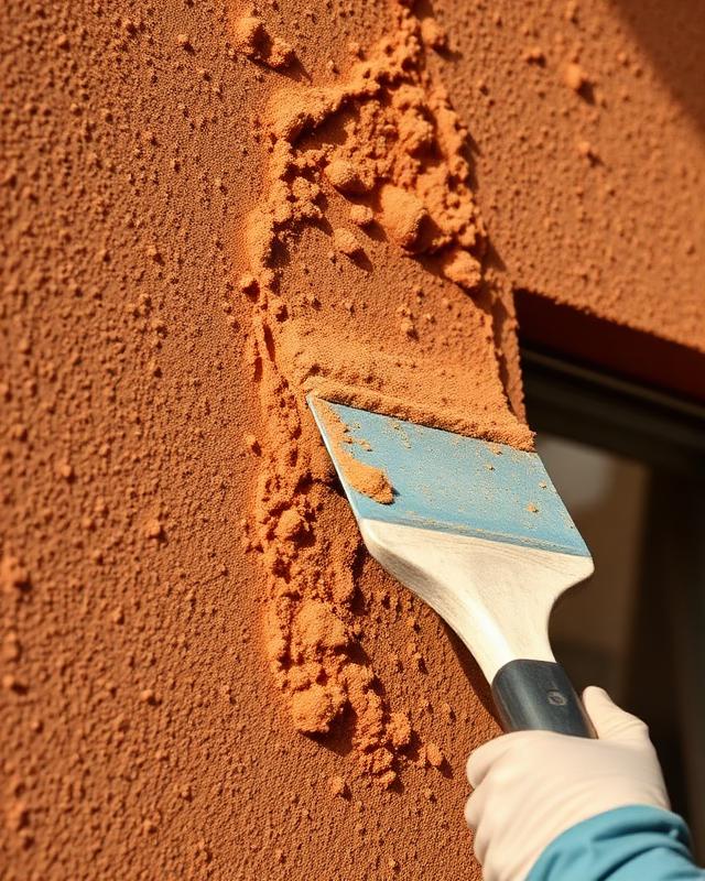 Application d'un enduit de façade à la taloche